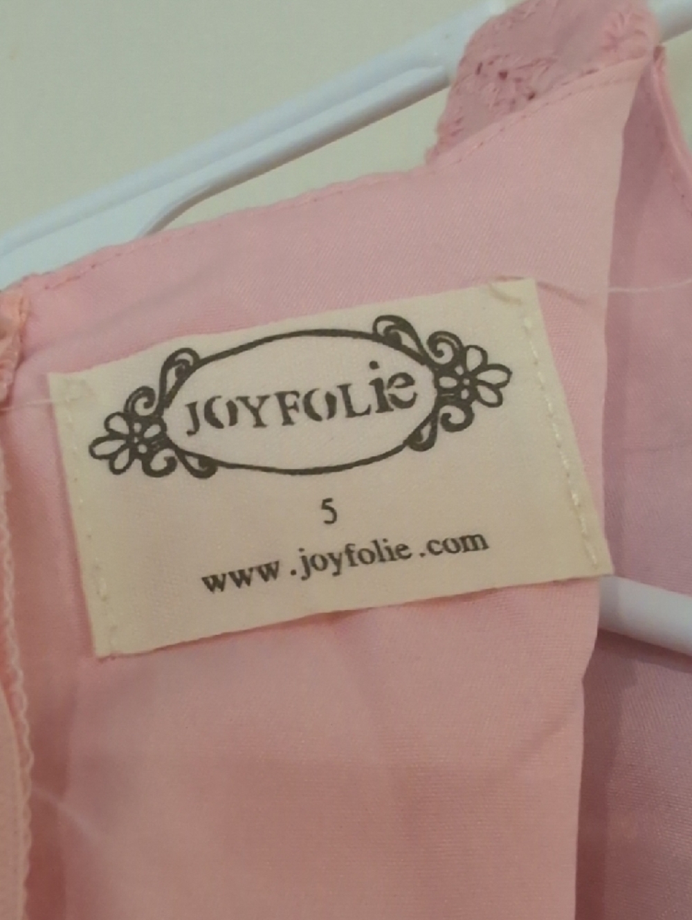 Joyfolie Pink Floral Embroidered Layered Dress - Picture 7 of 7